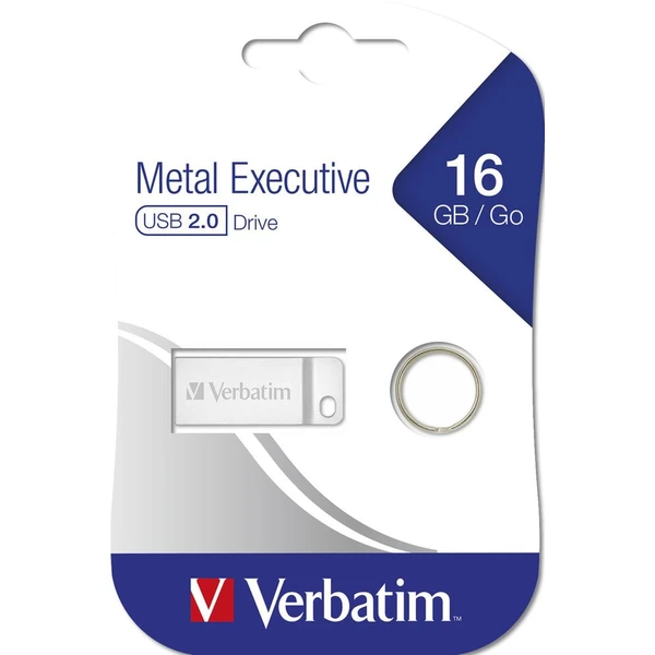 VERBATIM Flash Disk 16GB Metal Executive, USB 2.0, stříbrný - Flashdisky - Obrázek 45R2000P01