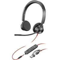 Poly Blackwire 3325 headset + 3.5mm Plug a USB-C/A adaptér - Sluchátka