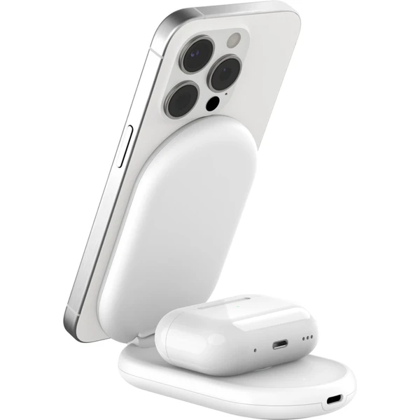 Belkin BOOST CHARGE Qi2 (MagSafe) 15W 2v1 skládací nabíječka bílá - Nabíječky - Obrázek 45S9000P01