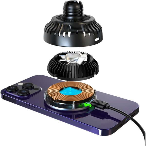 FIXED MagCool MagSafe držák s aktivním chlazením do mřížky ventilace, 15W, černý - Držáky - Obrázek 45W4000P01