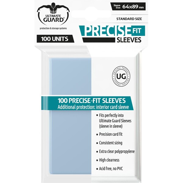 Ultimate Guard Precise-Fit Sleeves Standard Size Transparent 100 Čirá