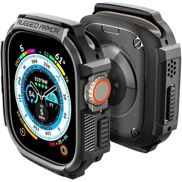 Spigen Rugged Armor Black Apple Watch Ultra 49mm ACS05456 Černá