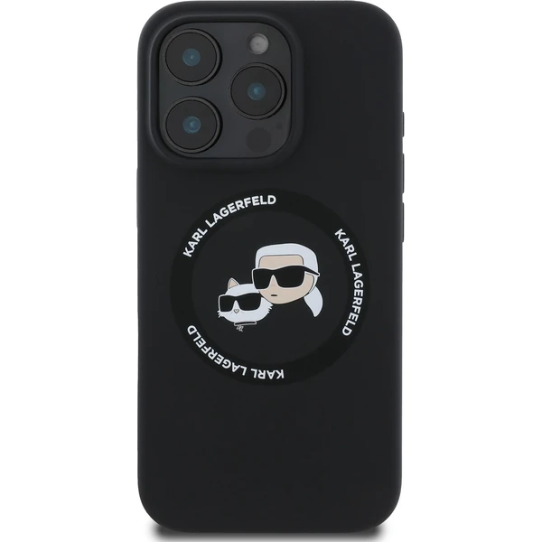 Karl Lagerfeld Liquid Silicone K&CH Heads MagSafe kryt iPhone 16 Pro Max černý - Pouzdra - Obrázek 45f0660c8b654ef18fb3e05e20a6be5f