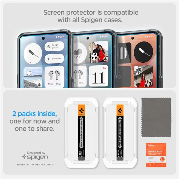Spigen Glass tR EZ Fit tvrzené sklo Nothing Phone (3) čiré (2 ks) - Ochranné folie a skla - Obrázek 4610f048602e4b049867acd69e21d6fe