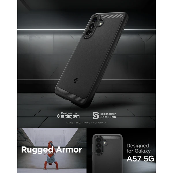 Spigen Rugged Armor kryt Samsung Galaxy A57 5G matte black - Pouzdra - Obrázek 461b0d98a428432298d2726bfb347ceb