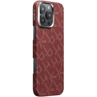 Pitaka Tactile Woven Case kryt iPhone 16 Pro PTK Red/Gold - Pouzdra