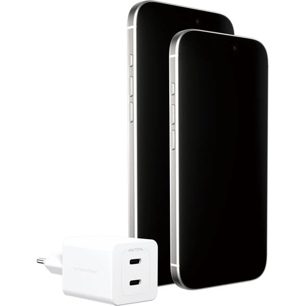PanzerGlass® empower nabíječka Turbo GaN (45 W) 2x USB-C, bílá - Nabíječky - Obrázek 463J000K01