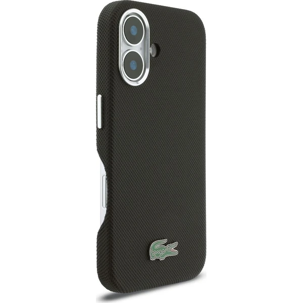 Lacoste PVC Iconic Petit Pique Metal Logo MagSafe kryt iPhone 16 černý - Pouzdra - Obrázek 463b0526e7bb430ba2e283cefa10e918