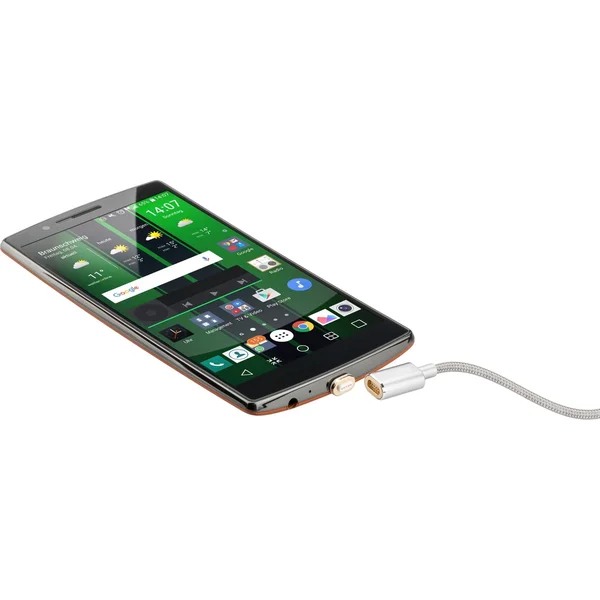 PremiumCord kabel micro USB 2.0 - USB A-B magnetický 1m stříbrný - Kabely - Obrázek 4640000401