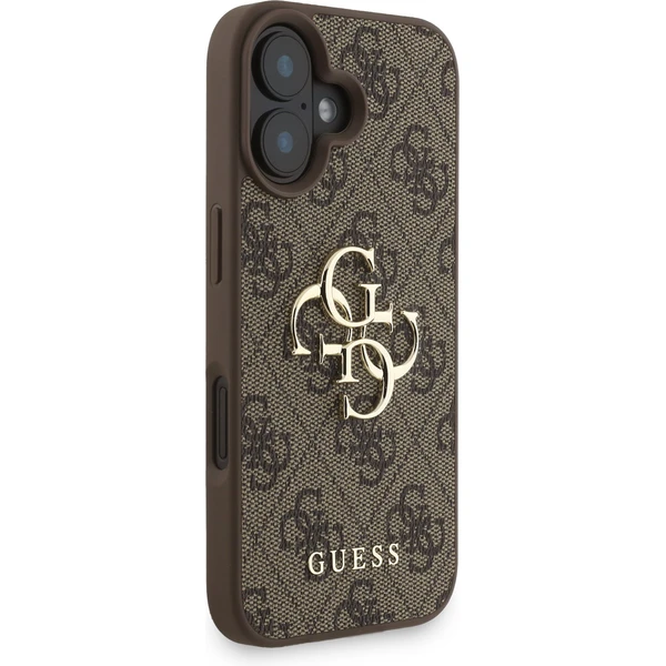 Guess PU 4G Metal Logo Strap kryt iPhone 16 hnědý - Pouzdra - Obrázek 4642920cb3014b858c723e50b3deafb5