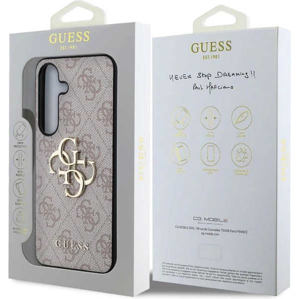 Guess PU 4G Metal Logo kryt Samsung Galaxy S25 růžový - Pouzdra - Obrázek 464799ac5bdd4b518ea6778c6f983d65