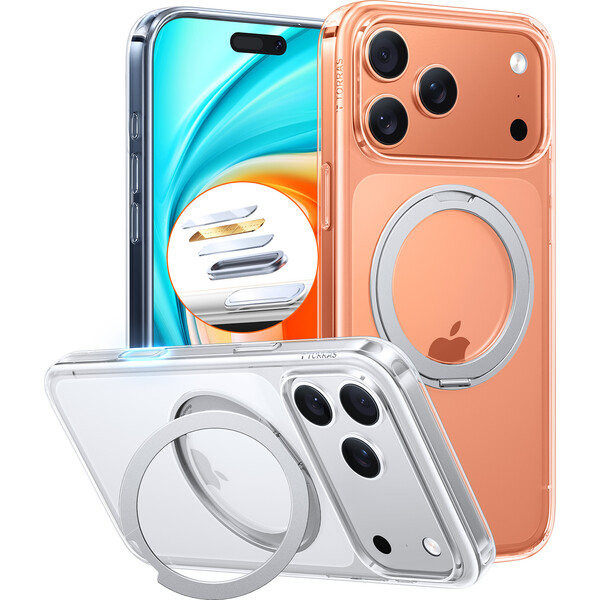 Torras Ostand Pro MagSafe kryt iPhone 17 Pro clear