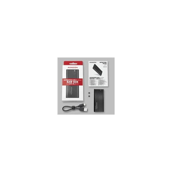 AXAGON EEM2-SBC externí box pro M.2 SATA SSD kovový USB-C 3.2 - Externí boxy - Obrázek 4660700301