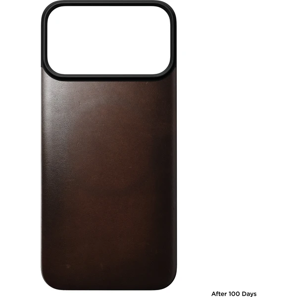 Nomad Magnetic Leather Back (Horween) MagSafe kožený kryt iPhone 18 Pro Max Rustic Brown - Pouzdra - Obrázek 467793d5e4a74db19a416480344f7d1a