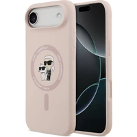 Karl Lagerfeld Liquid Silicone Karl and Choupette MagSafe kryt iPhone Air růžový - Pouzdra