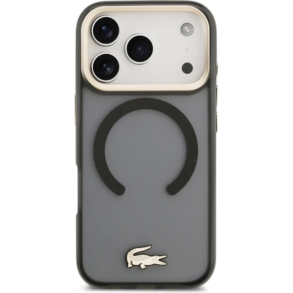 Lacoste PC/TPU Frosted Finish Gold Logo MagSafe kryt iPhone 17 Pro černý - Pouzdra - Obrázek 46b5abce771e43bf9365916141b49a69