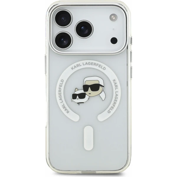 Karl Lagerfeld IML K&CH Heads Metal Frame MagSafe kryt iPhone 18 Pro bílý - Pouzdra - Obrázek 46b78b229b144a8fa59eb60942c12e40