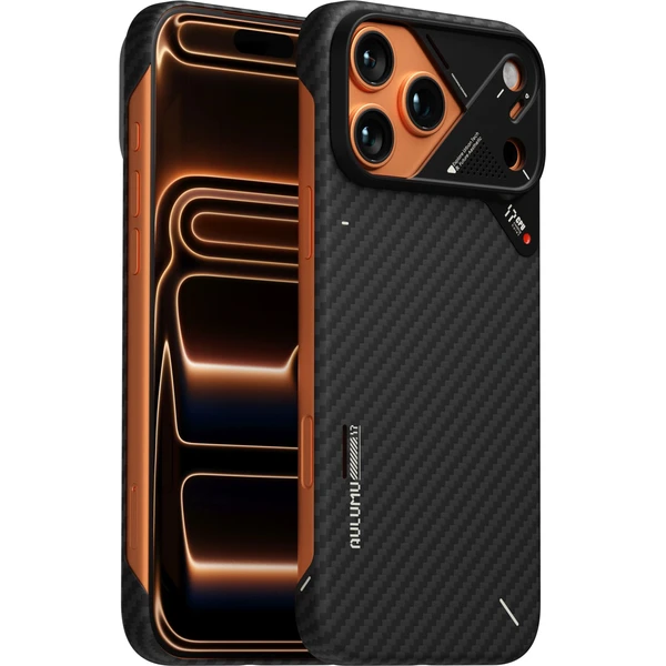 Aulumu A17 Aramid Fiber MagSafe kryt iPhone 17 Pro Max Black - Pouzdra - Obrázek 46df71eed4c84a7eb09ca057c9069486