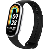 FIXED silikonový řemínek pro Xiaomi Smart Band 10/9/8 černý - Řemínky