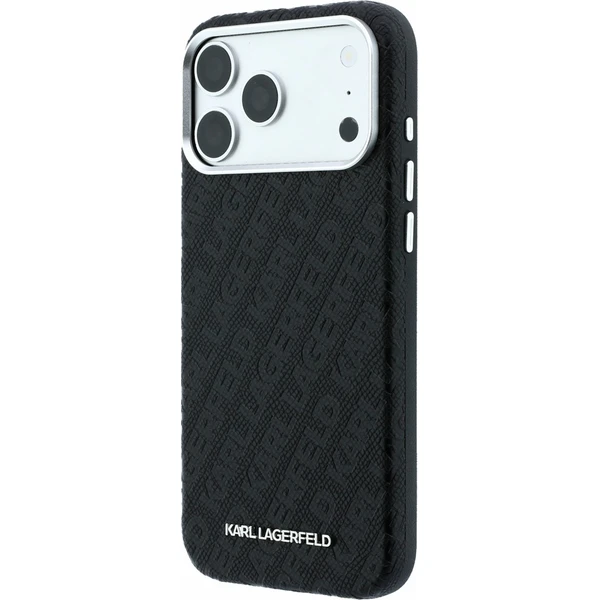 Karl Lagerfeld PU Grained Allover Semi Wrap Magsafe kryt iPhone 18 Pro černý - Pouzdra - Obrázek 47378f8805d7423cb63ba1c75e087901