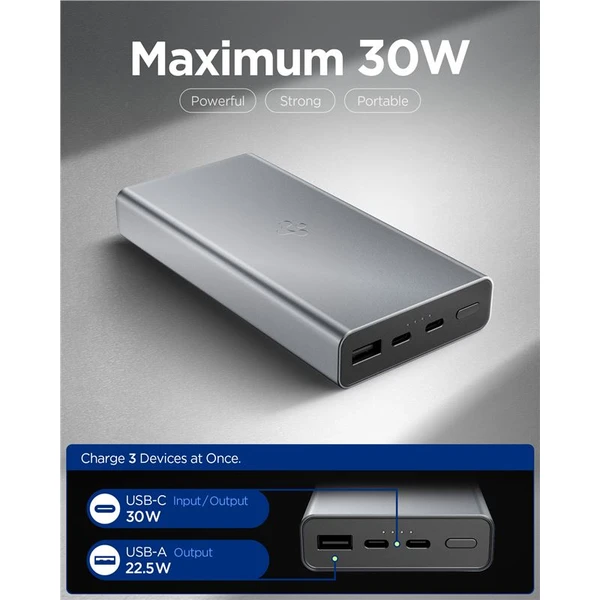 Spigen Essential powerbanka 20000mAh (30W) šedá (EA3020) - Powerbanky - Obrázek 474ae8414565471a8e73422fe36028d1
