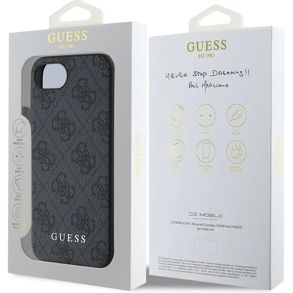 Guess 4G Charm kryt iPhone 17e/16e šedý - Pouzdra - Obrázek 47636ebaaa334f71af9005374a3c9907