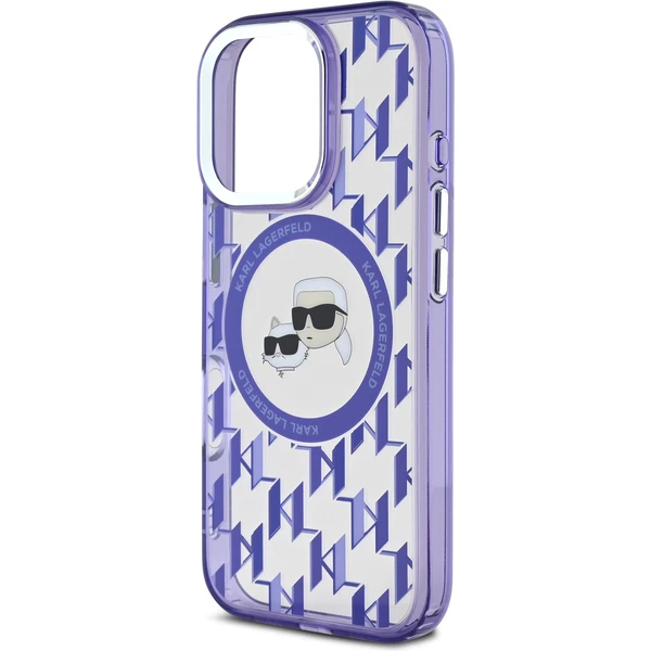 Karl Lagerfeld IML Monogram K&CH Heads MagSafe kryt pro iPhone 16 Pro fialový - Pouzdra - Obrázek 477244eee4ae463197e327eb85371096
