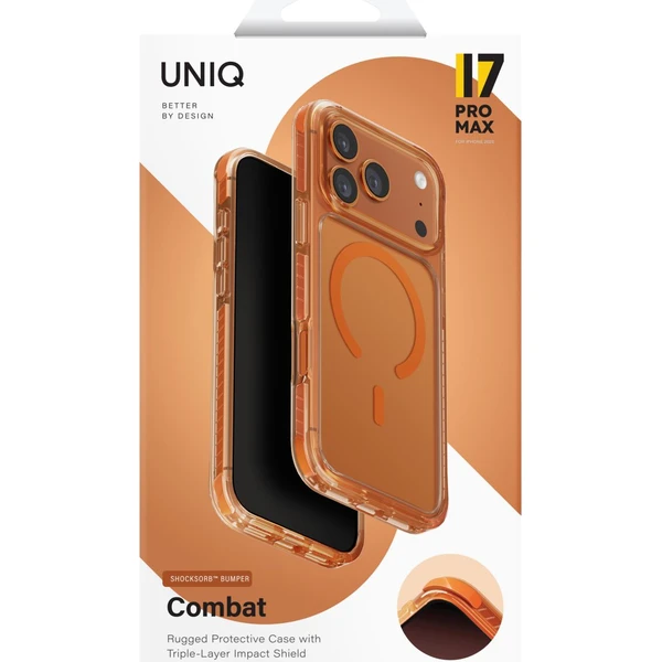 UNIQ Combat MagClick MagSafe kryt iPhone 17 Pro Max Volt Orange - Pouzdra - Obrázek 4786714c41444cff985e33cec2adeaf5