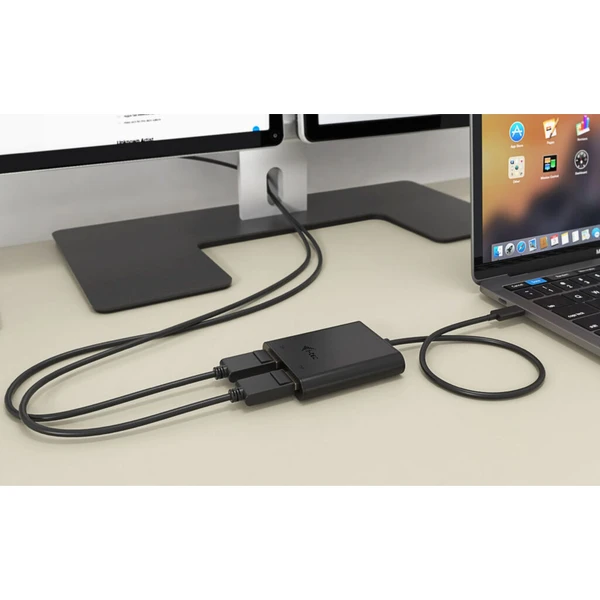i-tec USB-C/2x DisplayPort redukce černá - Kabely a redukce - Obrázek 47AS100501