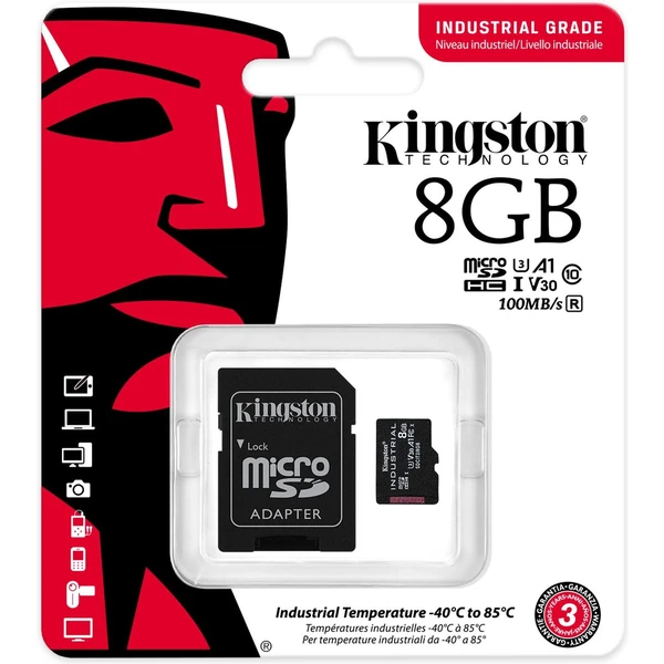 Kingston Industrial microSDHC 32GB + SD adaptér - Paměťové karty - Obrázek 47R2000P01