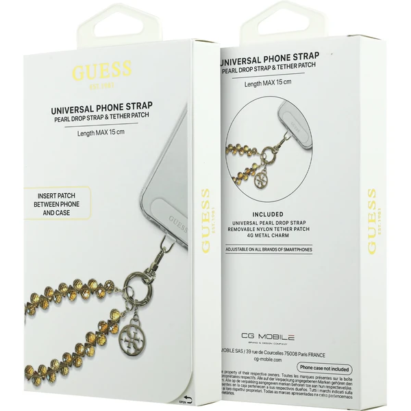 Guess univerzální popruh na ruku Crystals 4G Charm zlatý - Popruhy a crossbody - Obrázek 47b9203638cf47d0ba145a8c6d873afa