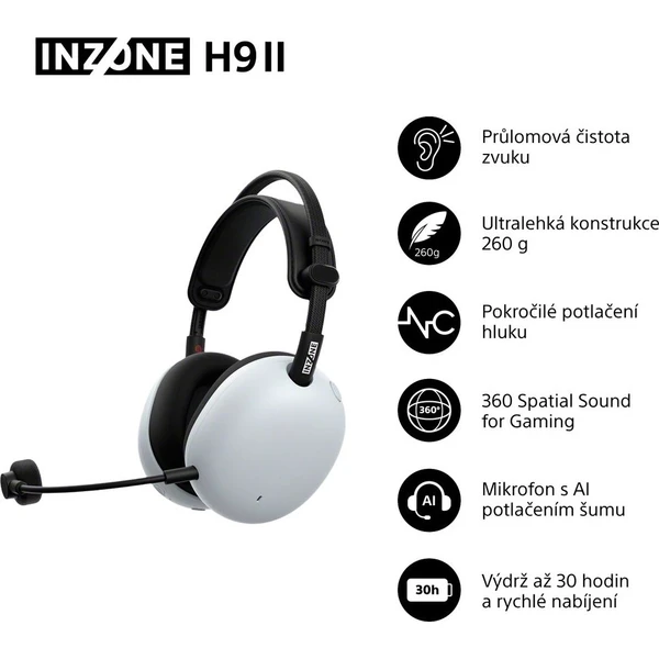 Sony INZONE H9 II herní bezdrátová sluchátka bílá (Další) - Sluchátka - Obrázek 47cad44ba4fc434fb3a4f3b3c775f3df