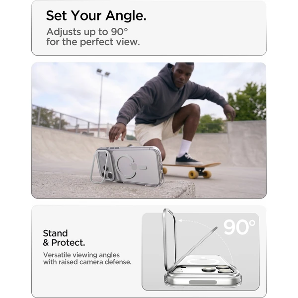 Spigen Ultra Hybrid Optik S MagSafe kryt iPhone 18 Pro Max/17 Pro Max clear silver - Pouzdra - Obrázek 47cdcf3266cc40bd86c8b64259c7e277