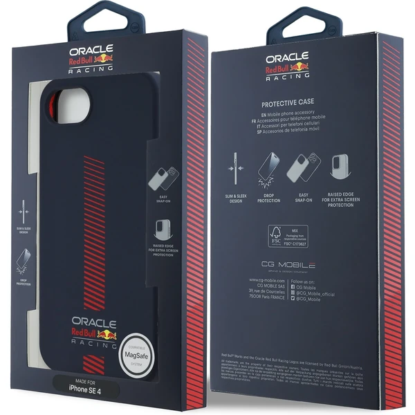 Oracle Red Bull Racing Silicone Powerbar MagSafe kryt iPhone 17e/16e modrý - Pouzdra - Obrázek 47e3b51485c44cc8b39084a31b2da0bc
