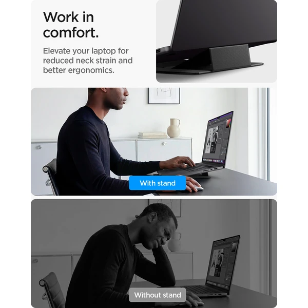 Spigen Slim Fold Laptop & Tablet Stand stojánek černý - Stojánky - Obrázek 47ed312be65f49b09ca81562815b5bdf