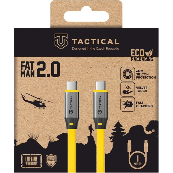 Tactical Fat Man 2.0 kabel USB-C/USB-C 1m žlutý - Kabely a redukce - Obrázek 480f8e2776cf415b8697242dee709efc