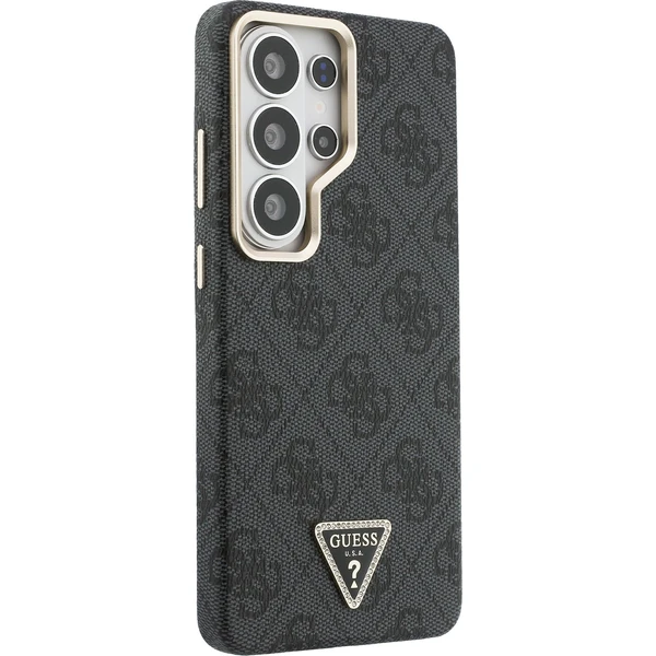 Guess PU Leather 4G Strass Triangle Logo Gold Frame Magnetic kryt Samsung Galaxy S26 Ultra šedý - Pouzdra - Obrázek 482b9c64fa9d42779b1a93ded6b9087c