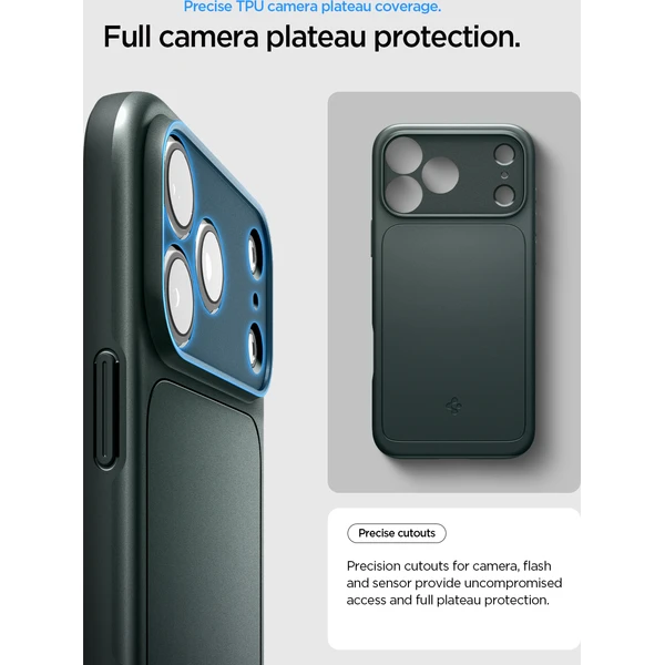 Spigen Thin Fit MagSafe kryt iPhone 18 Pro/17 Pro abyss green - Pouzdra - Obrázek 485af4b9f4d845c799aa28ea74f71c97
