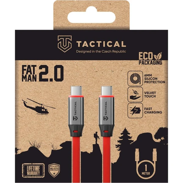 Tactical Fat Man 2.0 kabel USB-C/USB-C 1m červený - Kabely a redukce - Obrázek 485f45ffa58649a0b94d9c1963fde1fa