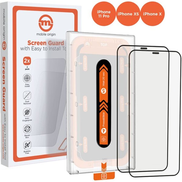 2 kusy ochranného skla pro iPhone 11 Pro / XS / X Mobile Origin Screen Guard