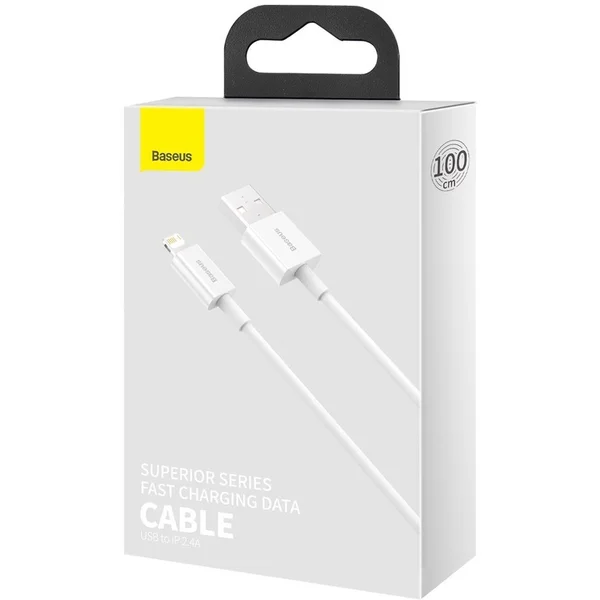 Baseus Superior USB-A/Lightning napájecí kabel 1m bílý - Kabely a redukce - Obrázek 486E300401
