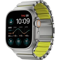 Nomad Stratos Band FKM řemínek Apple Watch 45/46/49mm Natural Titanium/Volt - Řemínky