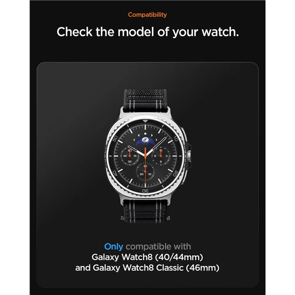 Spigen Fabric Band řemínek (hook-and-loop) Samsung Galaxy Watch8 46/44/40mm černý - Řemínky - Obrázek 48898896249245b1b87ac48fa9329fd0