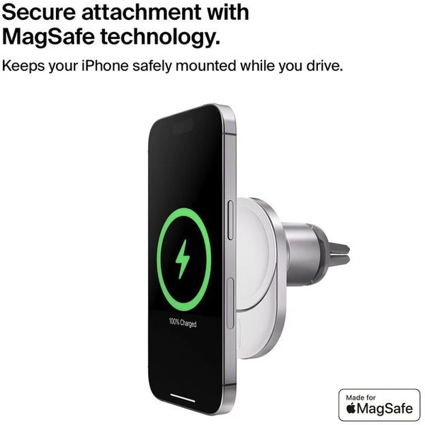 Belkin BOOST CHARGE (Qi2) MagSafe držák do auta, 15W, šedý - Držáky - Obrázek 488A000K01