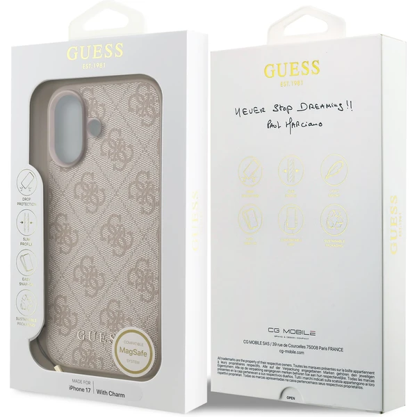 Guess 4G Charm kryt iPhone 17 růžový - Pouzdra - Obrázek 488fb360e0864615a9f414a5c9e84fae