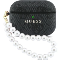 Guess PU 4G Classic Logo Pearl Strap pouzdro AirPods Pro 3 černé - Pouzdra