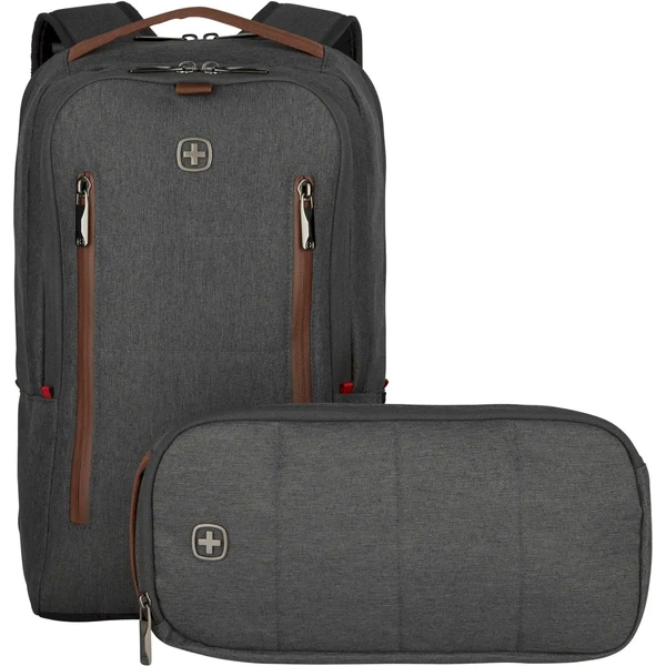 WENGER CITY UPGRADE 16" batoh na notebook s ledvinkou šedý - Batohy - Hlavní obrázek