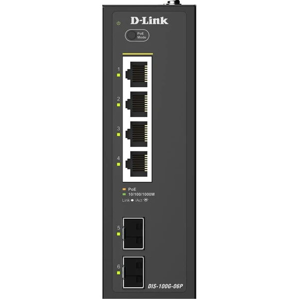 D link 6-Port Gigabit Industrial PoE+ Unmanaged switch - Switche - Obrázek 48CL000K01