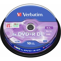 VERBATIM DVD+R(10 ks) Double layer/8x/8.5GB/spindle - Optické disky