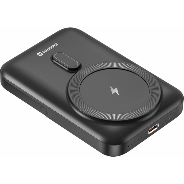 Swissten MagSafe powerbanka 10 000 mAh PD 20W černá